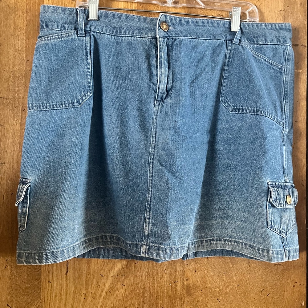 Woman Within Blue Denim Skort